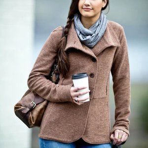 Ibex Reese Cardigan - Heathered Camel - Milled Merino